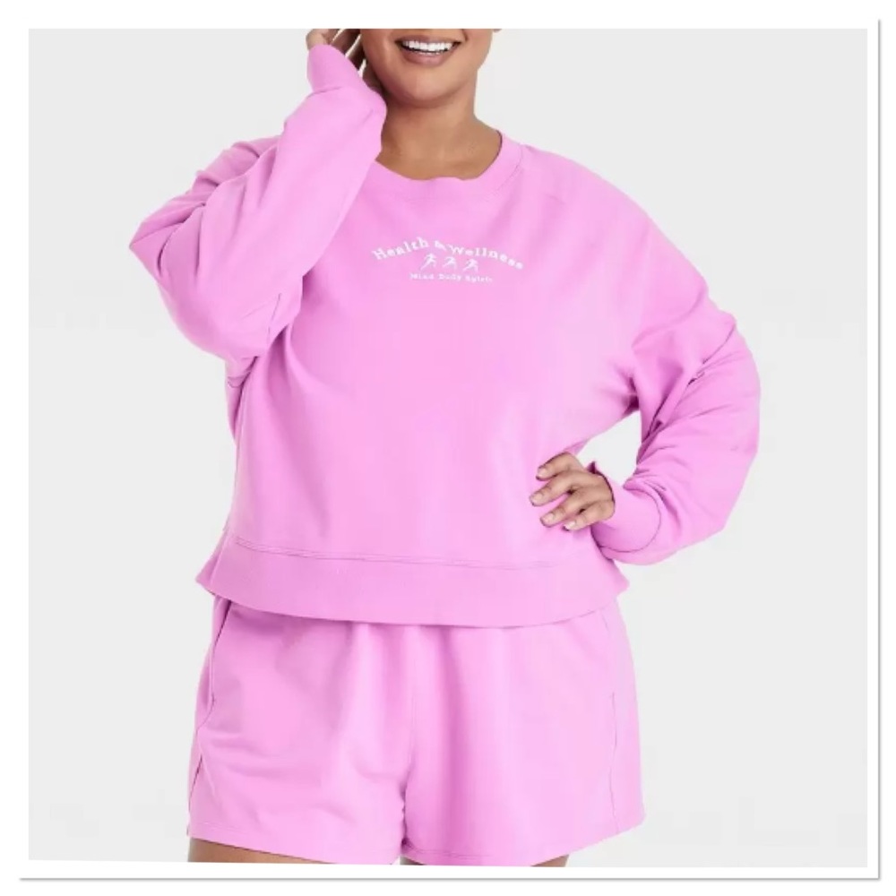 Women’s French Terry Crewneck Sweatshirt All In Motion NWT